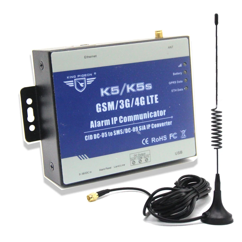 GSM 3g коммунитор для преобразования PSTN Ademco панель управления контактным идентификатором в SMS alerter и СИА IP по сети GPRS K5