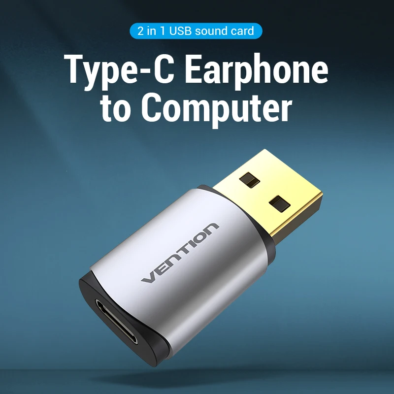 Vention USB для звуковой карты type c C адаптер аудио интерфейс тип компьютера кабель