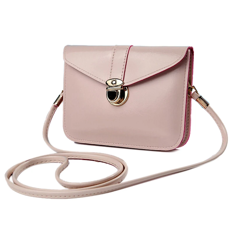 

Women messenger bags Vintage style PU leather handbag Sweet cute Cross body handbags Clutch messenger bags(Beige)