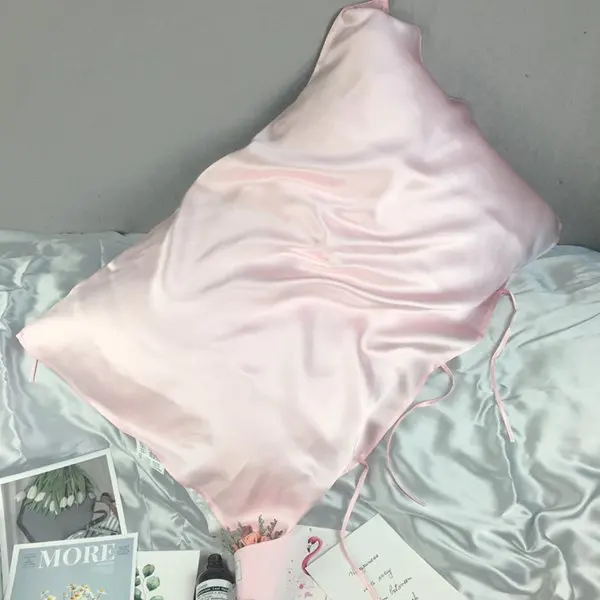 1 или 2 шт чистые шелковые наволочки с рисунком шелковицы 16 Momme подушки полотенца атласная наволочка для хорошего сна Уход за волосами kussenslop - Цвет: pink