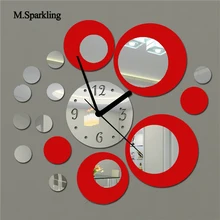 M Sparkling circle 3D font b wall b font font b clock b font modern brief