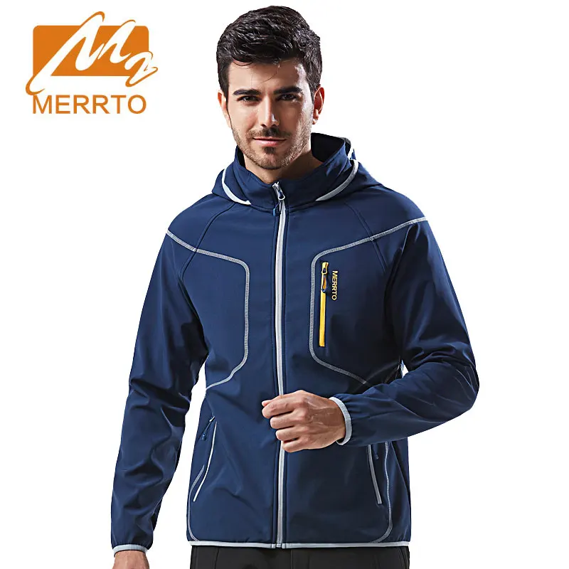 

MERRTO Men Warm Hooded Soft Shell Clothing Windproof Waterproof Jacket Antistatic Anti-tear Warm Jacket Warm Comfortable Coat