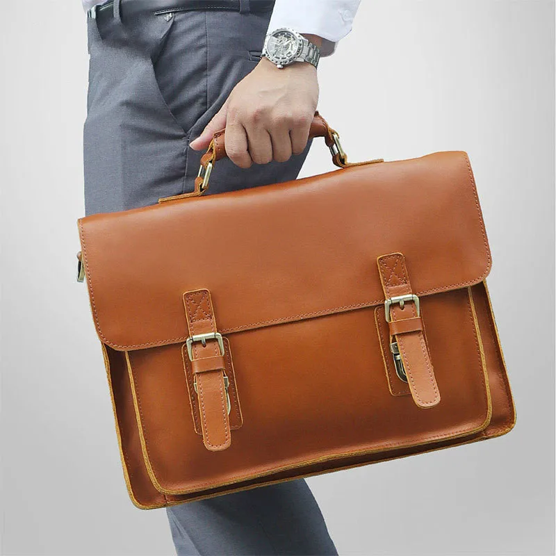 Buy Nice Cowhide Male Handbag Fashion Business Bag For