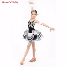 Новые костюмы для латинских танцев, сексуальное платье из спандекса с вышивкой для латинских танцев для женщин/девушек, платья для латинских танцев S-4XL
