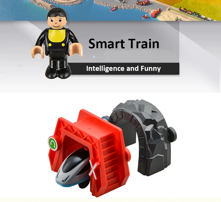 Детали для игрушек поезда 3 шт. набор умных поездов литье под давлением интеллектуальные детские игрушки, совместимые с Brio деревянный трек электрические игрушки для детей