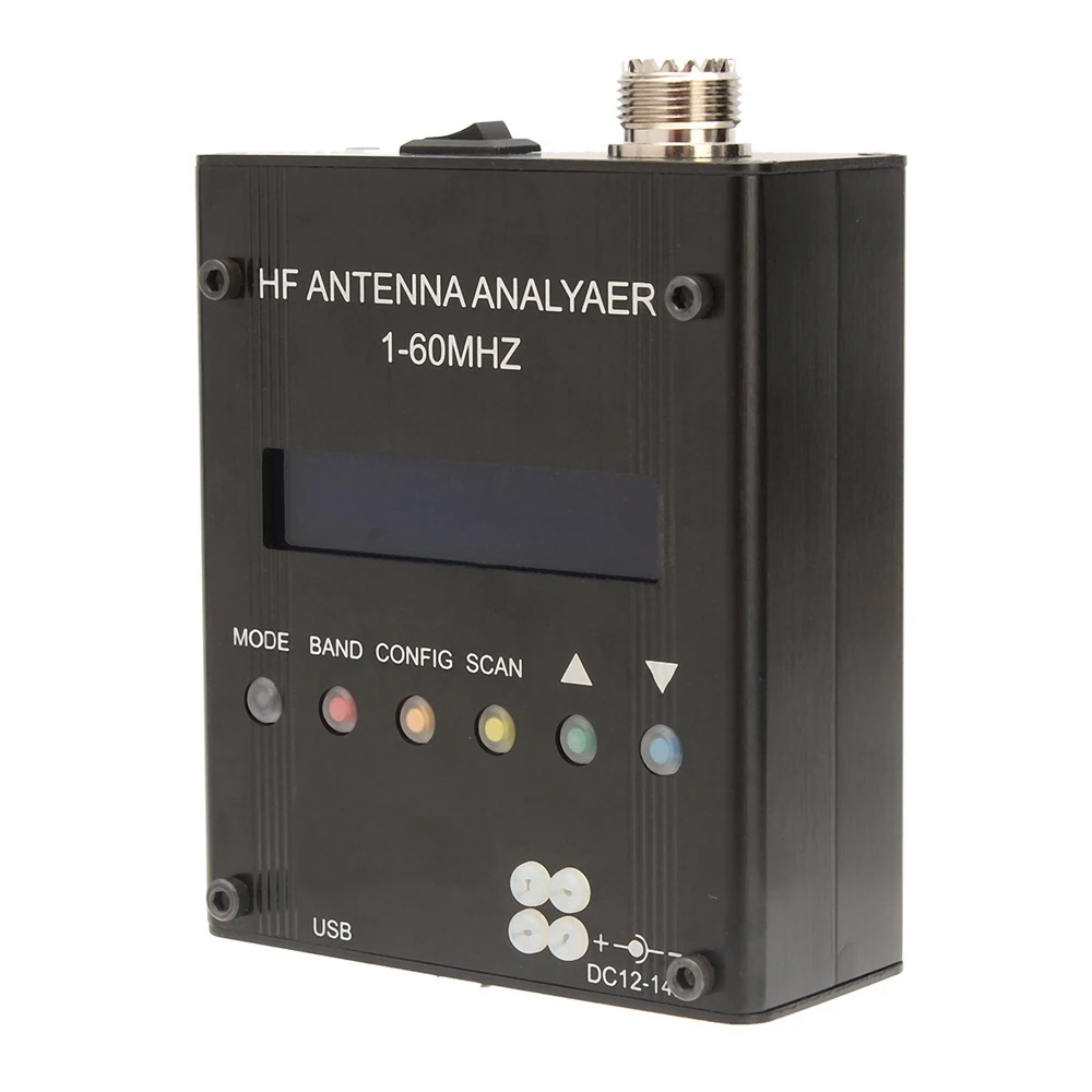 

MR300 Digital Shortwave Antenna Analyzer 1-60MHz RF SWR Impedance (Resistance+Reactance) Capacitance Inductance Tester for Ham