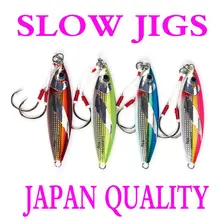 Lurekiller Япония качество медленно рыболовные приманки, ведущая рыбу с двойными крючками 40/60/80/100 г приманки Морская наживка