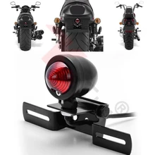 1 шт. 12 В 10 Вт Мотоцикл Хвост Стоп лицензии тормоза лампа для Harley Chopper su A24, мотоцикл черный Ретро хвост свет лампы