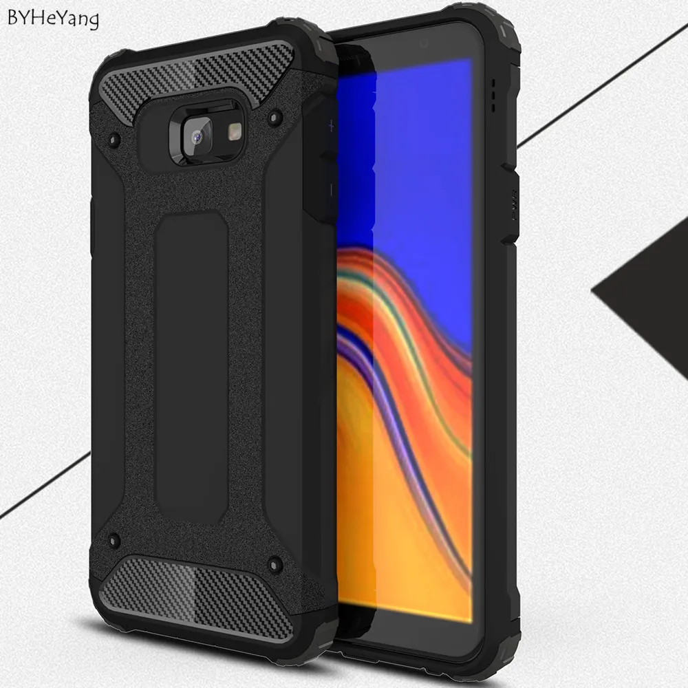 

BYHeYang Fitted Case For Samsung Galaxy J4 Plus Phone Case TPU + PC Hybrid Armor Full Cover for Galaxy J4 Plus J4+ J 4 Plus J415