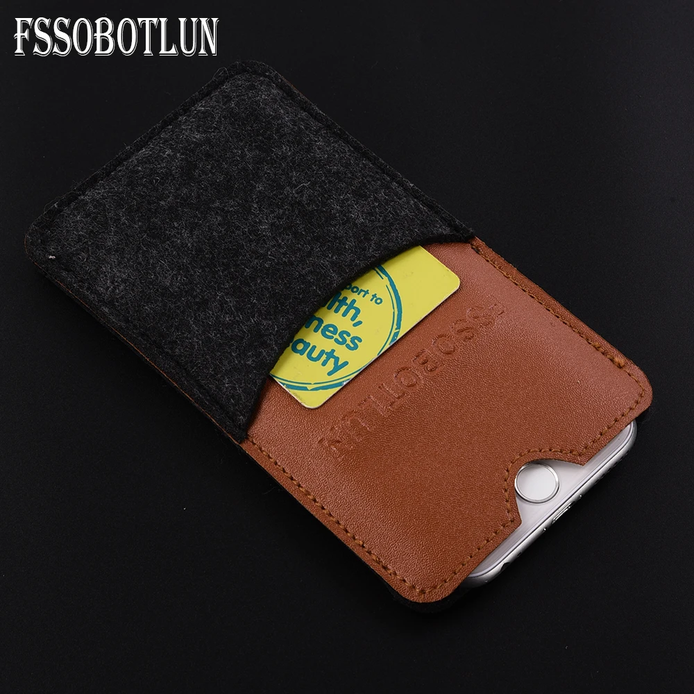 FSSOBOTLUN 6 Styles For Wiko View Go 5.7&quot Case Protector Card Pocket Bag Handmade Wool Felt Pouch Phone Cover Sleeve | Мобильные
