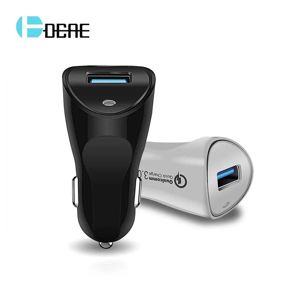 

DCAE Car Charger Quick Charge 3.0 QC 3.0 Charging Adapter USB Car-Charger For iphone Micro USB Type C Cable Phone Charger