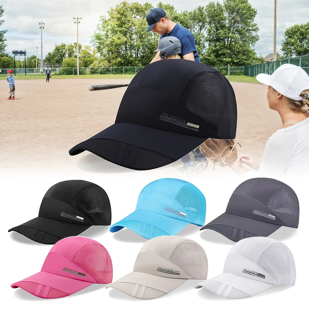 

Tennis Cap Women Sport Hat Summer Messy Bun Mesh Hats Adjustable Sport Running Cycling Caps for Drop Shipping