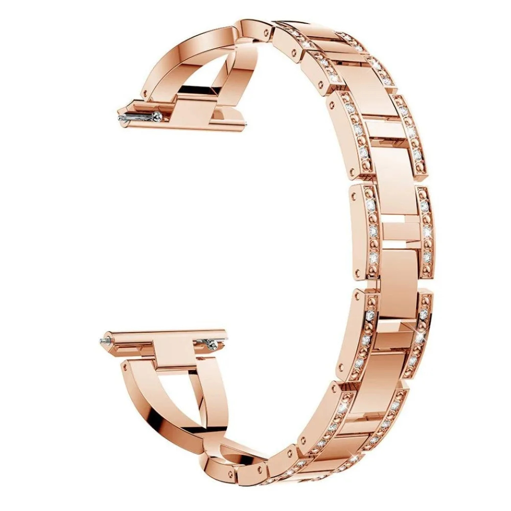 Bling Band for Fitbit Versa Smart watch Stainless Steel Replacement Bracelet with Diamond Rhinestones X-Link Small Large (1)