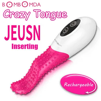 20 speed Crazy tongue thrusting vibrator USB rechargeable vibrators oral sex toys for women clitoral stimulation O3