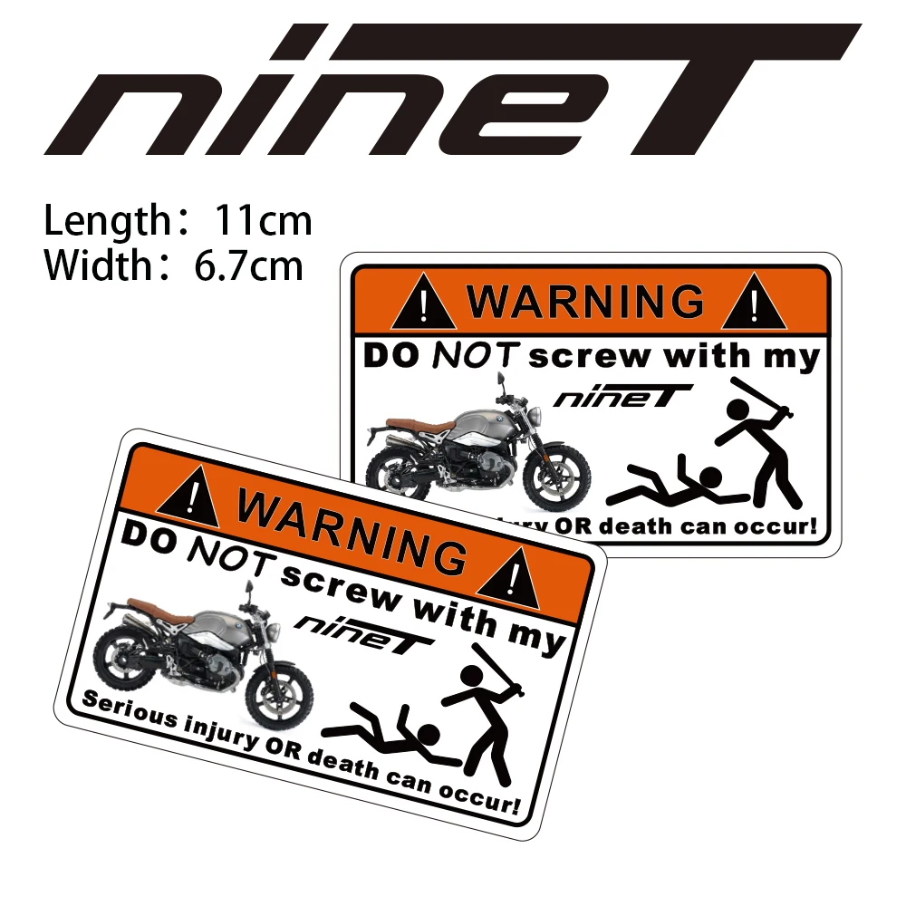 

KODASKIN Motorcycle Cheap 2D Creative Warning Sticker Decal for BMW R nineT