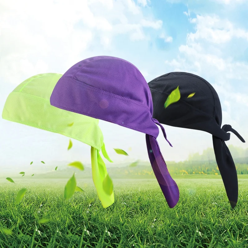 

Bicycle Outdoor Cycling Cap Pirate Hat Breathable Headband Solid Color quick-drying Wicking Sunscreen Sports Hood 11 Colors