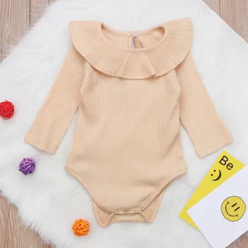 

Toddler Infant Baby Boys Girls Solid Ruffles Bodysuit Outfits Clothing Newborn Bodysuit Set Girl Erkek Bebek Tulum Bebek Giyim