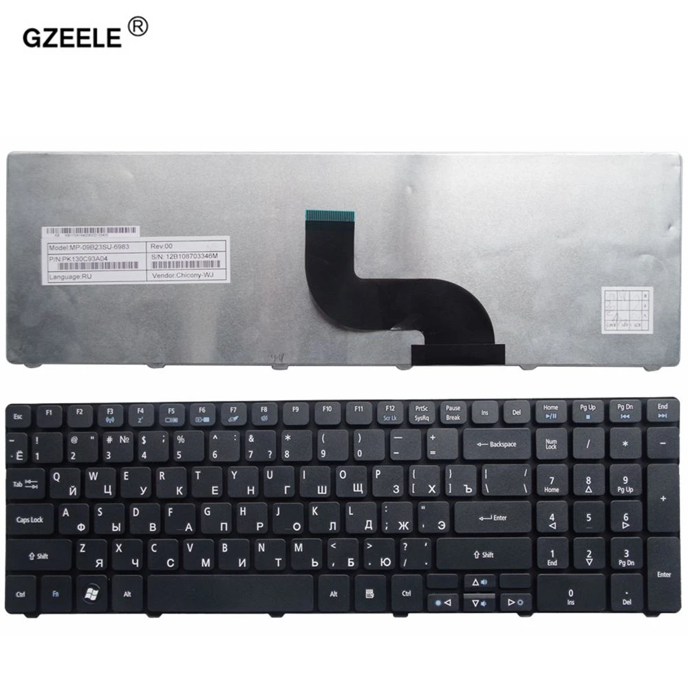 GZEELE Русский Клавиатура для ноутбука acer шлюз P5WE6 TE69 TE69KB TE69HW LE69KB Q5WPH Q5WT6 BIC50 KJB AUM0R ZYD RU Замена