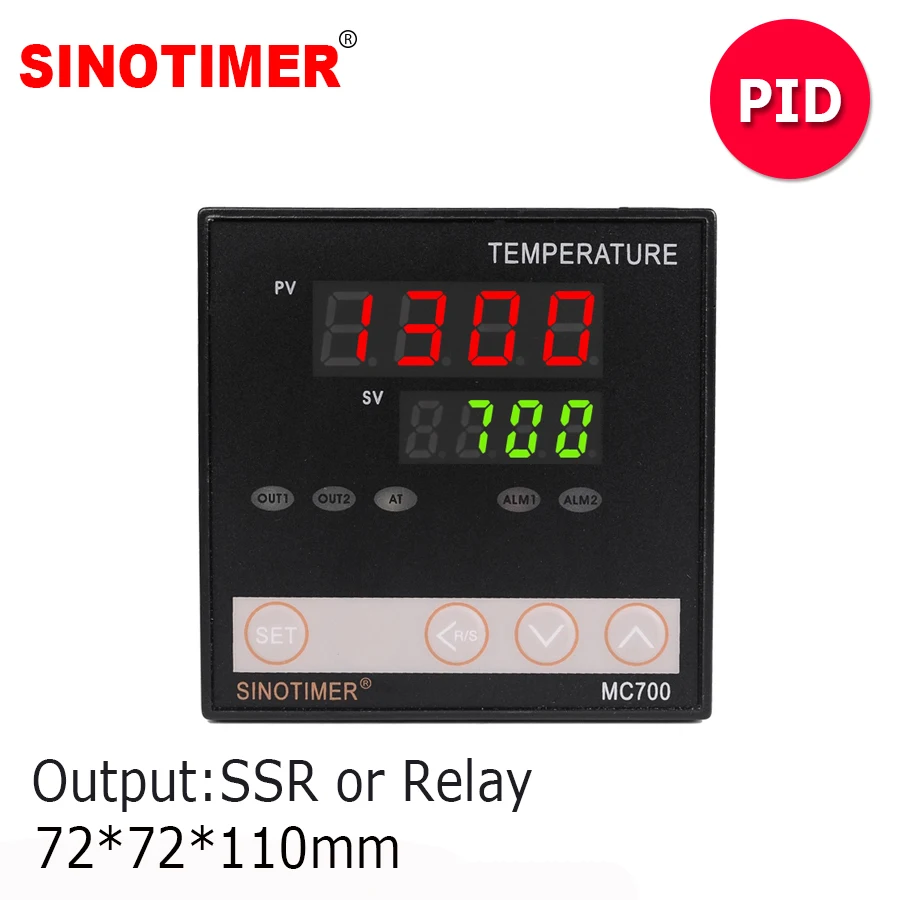 Цифровой PID Температура контроллер универсальное реле SSR Выход K регулятор температуры с термопарным PT100 Вход отопления или MC700