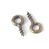 200pcs Small Tiny Mini Eye Pins Eyepins Hooks Eyelets Screw Threaded Iron Clasps Hooks Jewelry Findings 4*9mm ► Photo 2/6