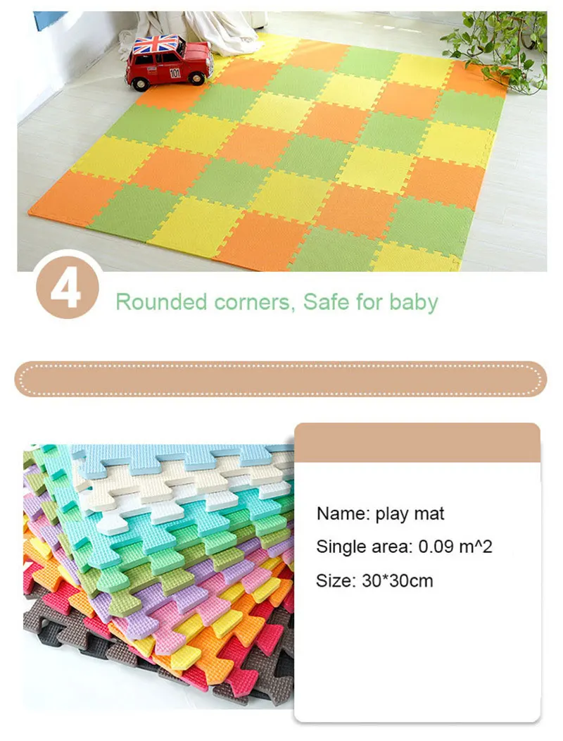 Для детей, eva пены игровой коврик-пазл коврики игрушки для детей пол головоломки ковер упражнения ползающие игрушки набор каждый 30X30 см Блокировка