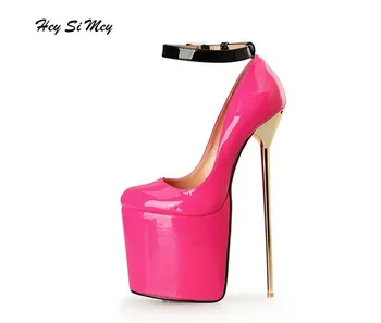

New Pumps Women Shoes Sexy Nightclub Nude High Heels 22CMShoes Women Model Catwalk Wedding Shoes Platform Pumps Large Size 40-50