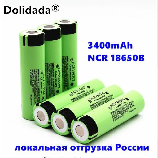 10 шт. dolidada 18650 батарея 3400 mah 3,7 v литиевая батарея для NCR18650B 3400 мА/ч, 3,7 V Аккумуляторный блок карманного электрического