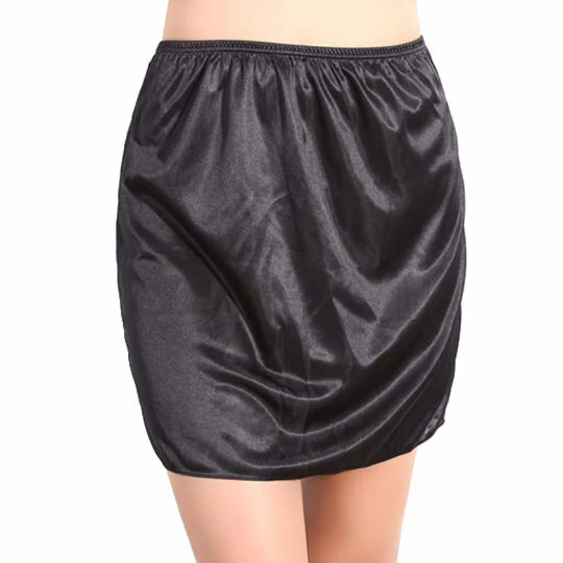 Summer Slips Woman Casual Homme Pure Silk Mini Skirts Sexy Lady Underdress Vestidos Women Loose Half Slips Petticoat underskirt