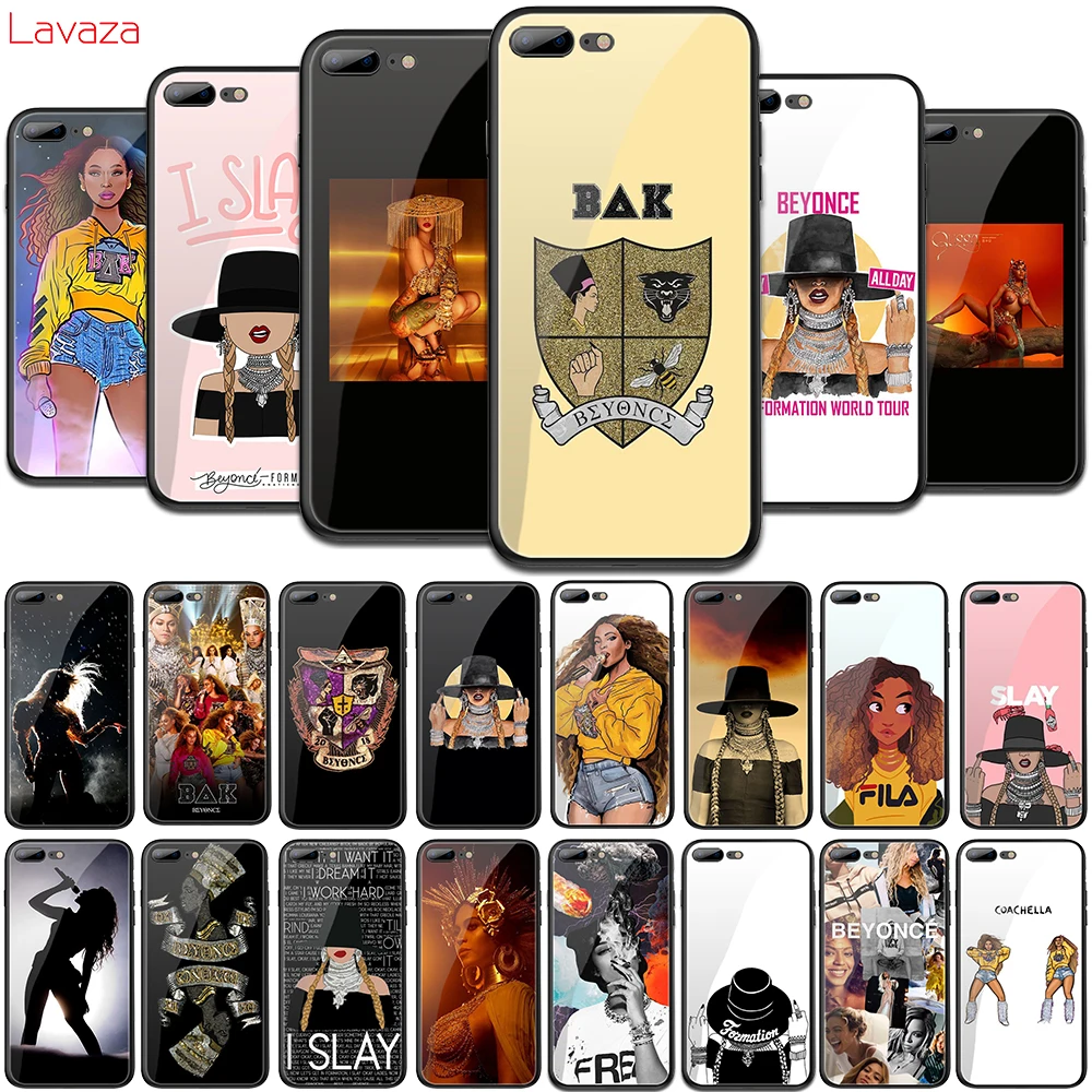 

Lavaza Beyonce Tempered Glass TPU Cover for iPhone 6 6S 7 8 Plus 5 5S SE XR X XS 11 Pro MAX Case