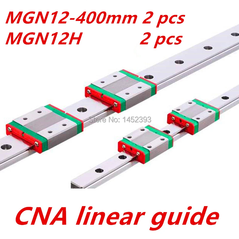 Kossel Mini для 12 мм линейной направляющей MGN12 400 мм линейной рельсы+ MGN12H длинная линейная каретка для ЧПУ X Y Z Axis часть 3d принтера