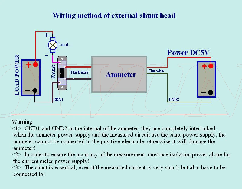 Gwunw by356a 0-50.0a (50A) Внешний шунт 3 Бит 0.56 дюймов светодиодный символьный Амперметр Текущий Панель метр