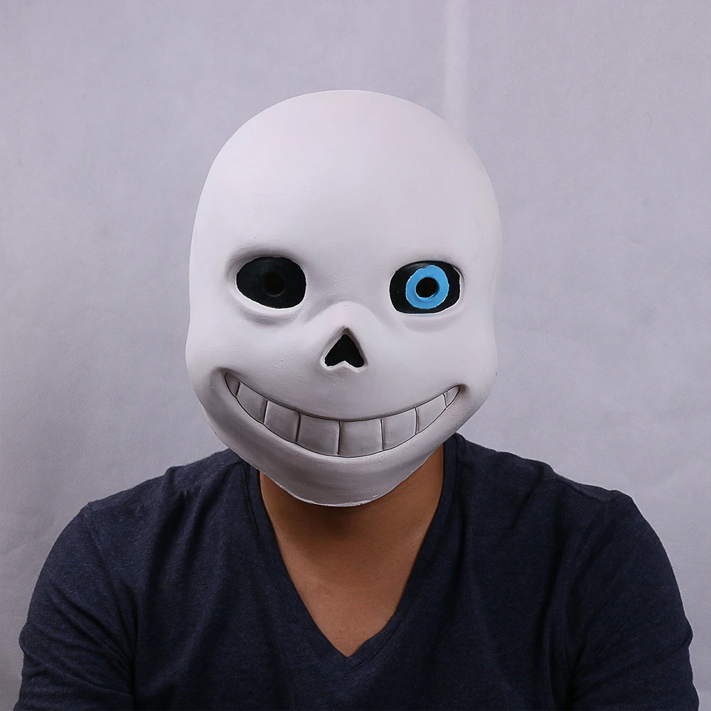 Undertale Sans Mask Helmet Cosplay Halloween Party Latex Adult Mask Props New