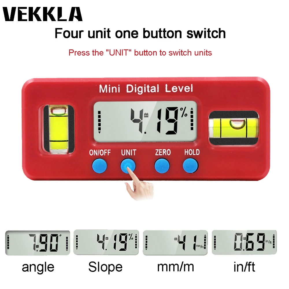 Mini Digital Protractor Gauge Level Angle Finder Inclinometer Magnet Base