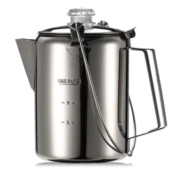 

9 Cup Marking Stainless Steel Percolator Coffee Pot Camping Home Kitchen Office Hot Water Kettle Coffee Maker