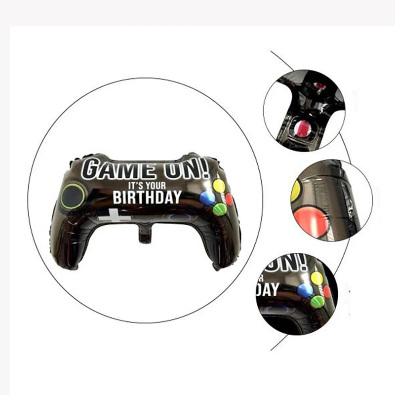 

GAME ON boy HAPPY BIRTHDAY party decoration outer space foil balloon YAY Planet explore partner holiday