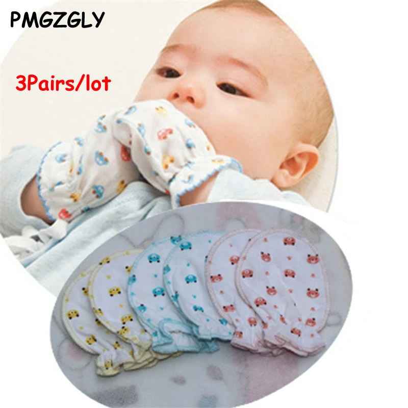 Protege Mains Anti Rayures En Coton Doux Pour Nouveau Ne Accessoire Mignon Pour Bebe 3 Paires Lot Aliexpress