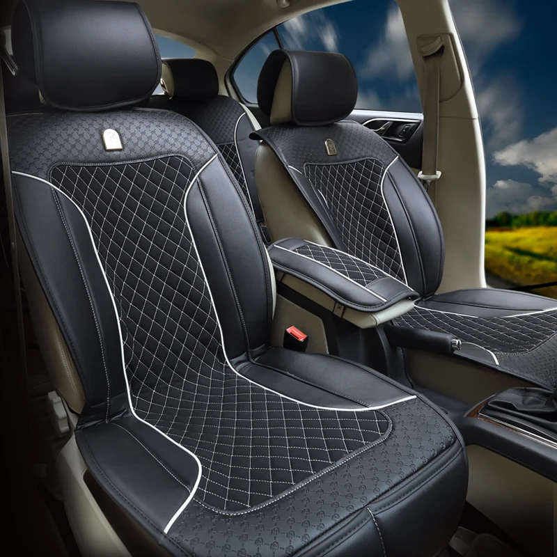 fashion diamond shaped pu leather universal car seat cover set for Camry Lavida Bora Fawkes