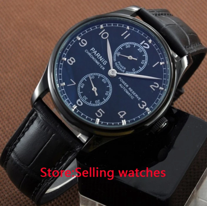 

43mm Parnis PVD Case Power Reserve Automatic Watch