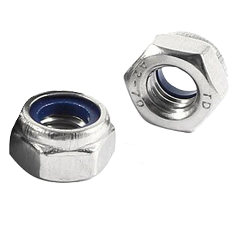 

Useful 50 Pcs 304HC A2 70 Stainless Steel Hex Nylock Lock Nut M8 8mm