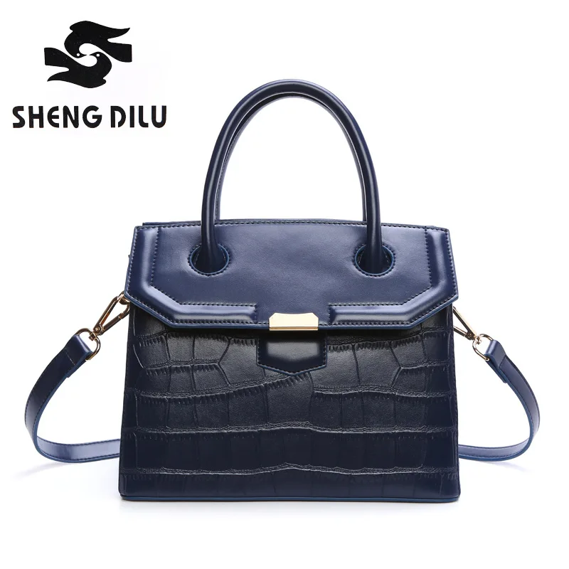 

2017 Fashion Women Crocodile Genuine Leather Casual Bag Famous Designers Brand Handbag Luxury Cowhide Shoulder Messenger Bags