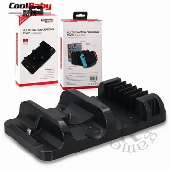 

For Nintendo Switch Charger Dock Station Multi-functional Pro Controller Charging Station & Joycon stand w/ 6 Game Cards Storage