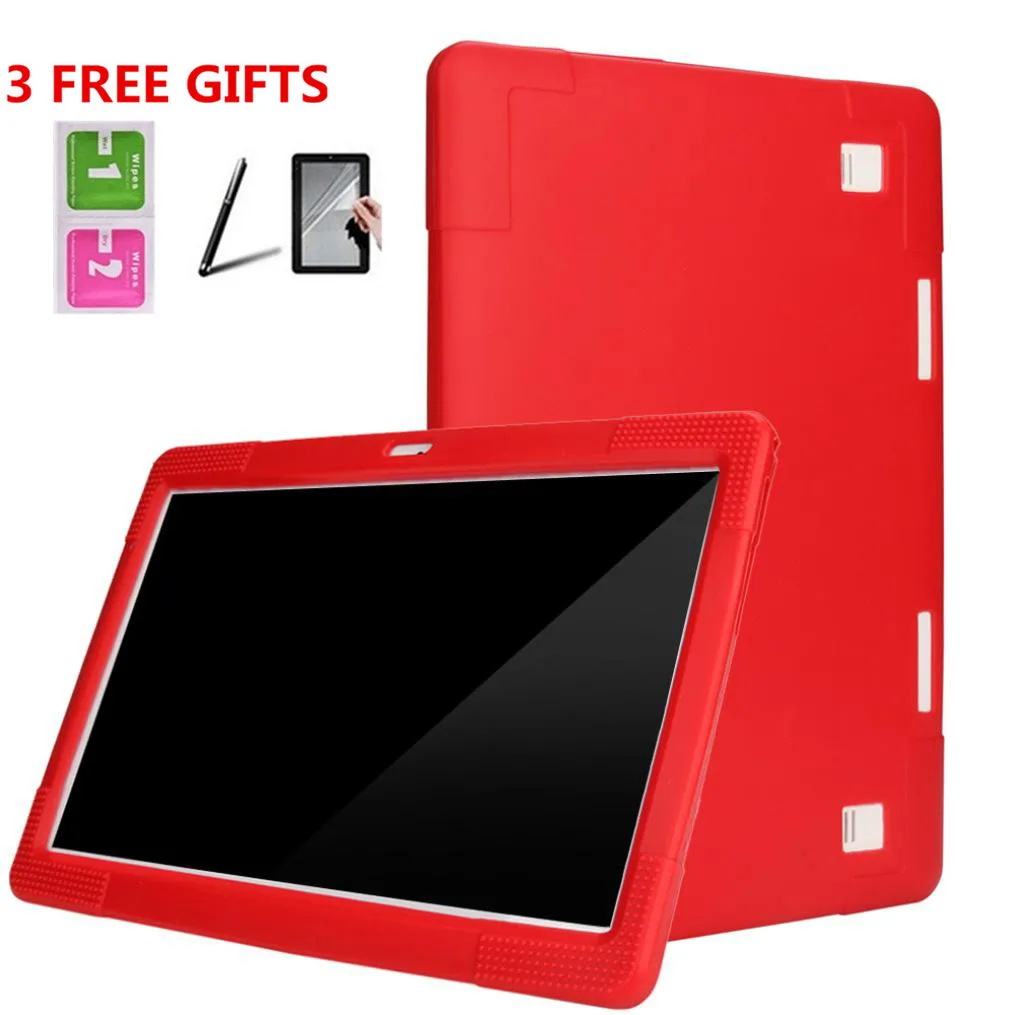 Universal Silicone Cover Case For 10 10.1 Inch Android Tablet PC + Pencils +Film 6J18 Drop Shipping