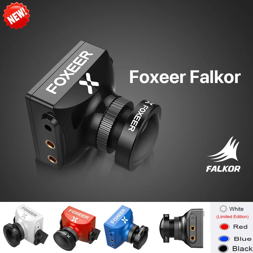 Günstige Neue Ankunft Foxeer Falkor FPV Kamera 1200TVL CMOS 1 3 43 169 PAL NTSC Umschaltbar G WDR DC5 40V für RC Multirotor racing Drone