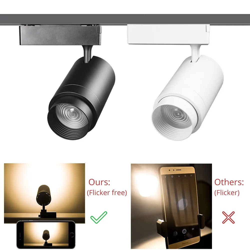  Zoomable 12W 20W 30W LED Track Light 2 3 4 Wire 3 Phase Dimmable Rail Spot Lighting Fixtures Spotli - 33019019528