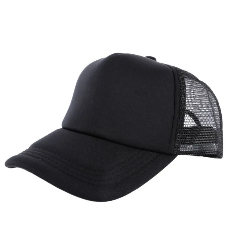 

Unisex Women Men Solid Color Breathable Adjustable Hollow Out Hats Trucker Mesh Blank Visor Sport Caps