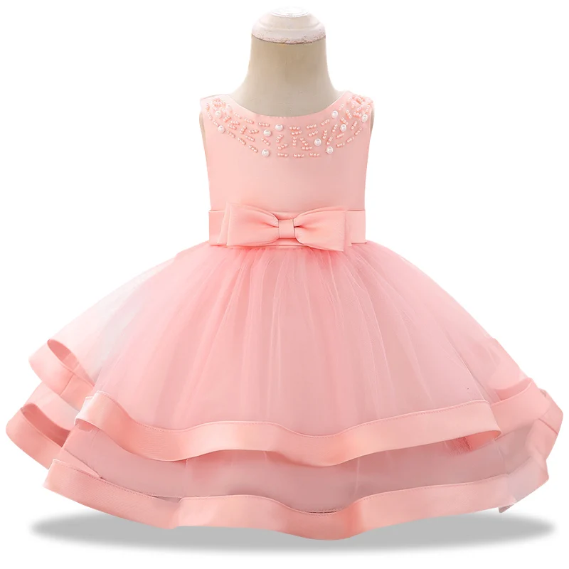 Кружевная пачка принцессы с лепестками для маленьких девочек свадебное платье для маленьких девочек Детские праздничные платья для детей 1 года - Цвет: As picture