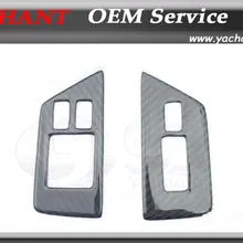 Автомобиль-Стайлинг сухой углерода Волокно 2 и 2 саржевого переплетения глянцевую поверхность rsw Стиль переключатель окна Панель крышка подходит для 08-13 Nissan R35 GTR LHD