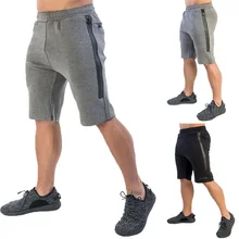 Мужские модные летние повседневные однотонные повседневные шорты бодибилдинг пояса фитнес шорты