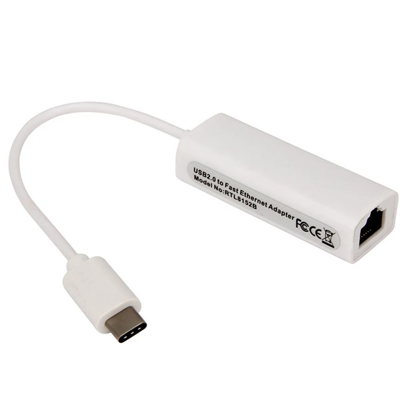 10/100 Мбит/с USB C Ethernet адаптер сетевой карты USB-C к Ethernet RJ45 Lan для MacBook Windows 7/ 8/10 Тип C Ethernet