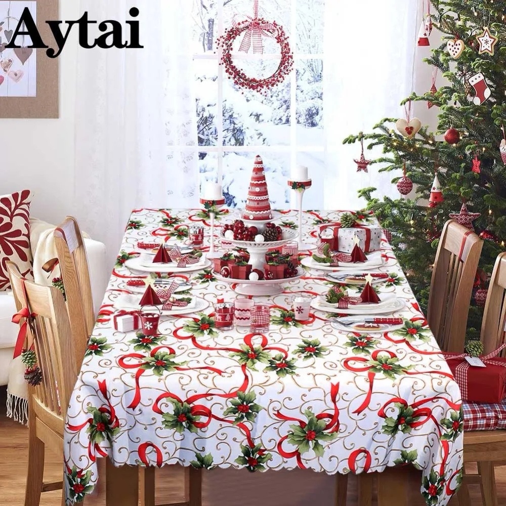 Buy Aytai New Year White Table Cloth Beautiful